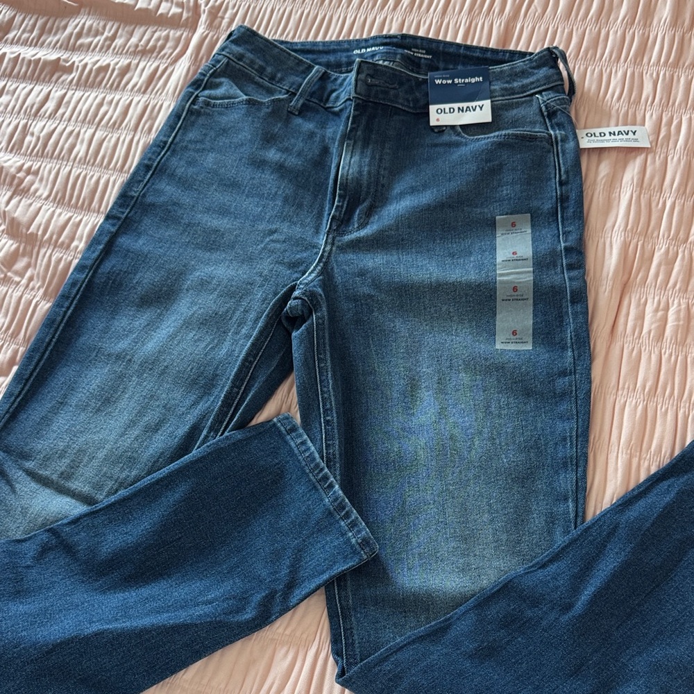 Old Navy Women's Dark Indigo Straight Jeans